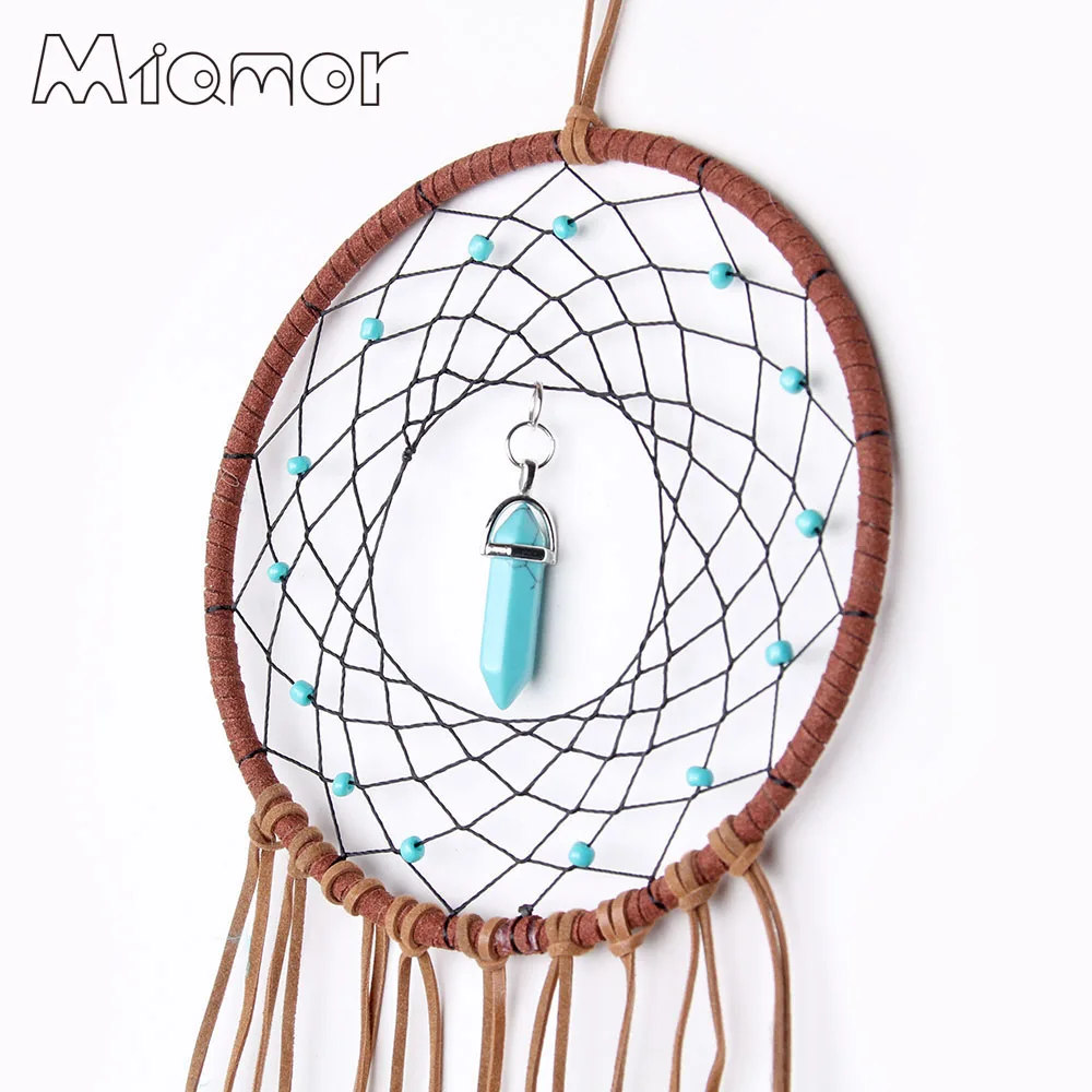 MIAMOR Хранитель снов ручной работы с натуральным камнем и пером Домашний Детский