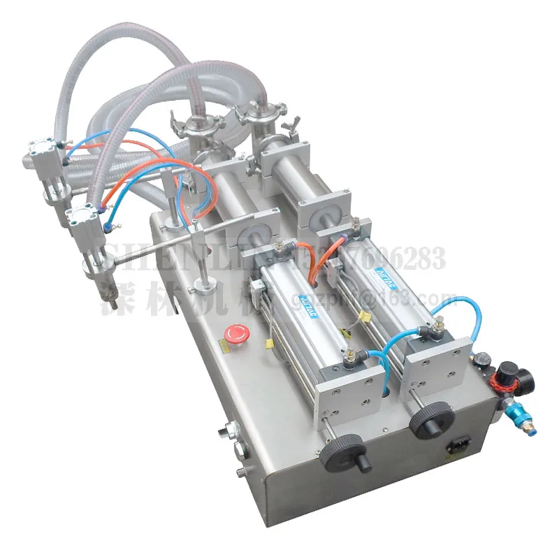 SHENLIN 300ML double head fillling machine for liquid material pneumatic food filler semi-automatic cream filling machine