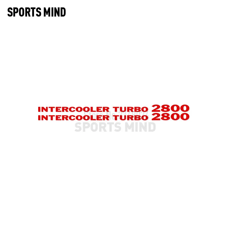 2 X Intercooler Turbo 2800 Car Sticker Decal Automobiles Car Styling For Mitsubishi Delica L300 Pajero Shogun Accessories. 