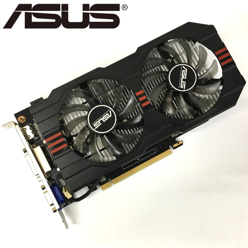 Видеокарта ASUS GTX650 Ti 1 ГБ 650 бит GDDR5 видеокарты для nVIDIA Geforce GTX 750 б/у VGA карты мощнее