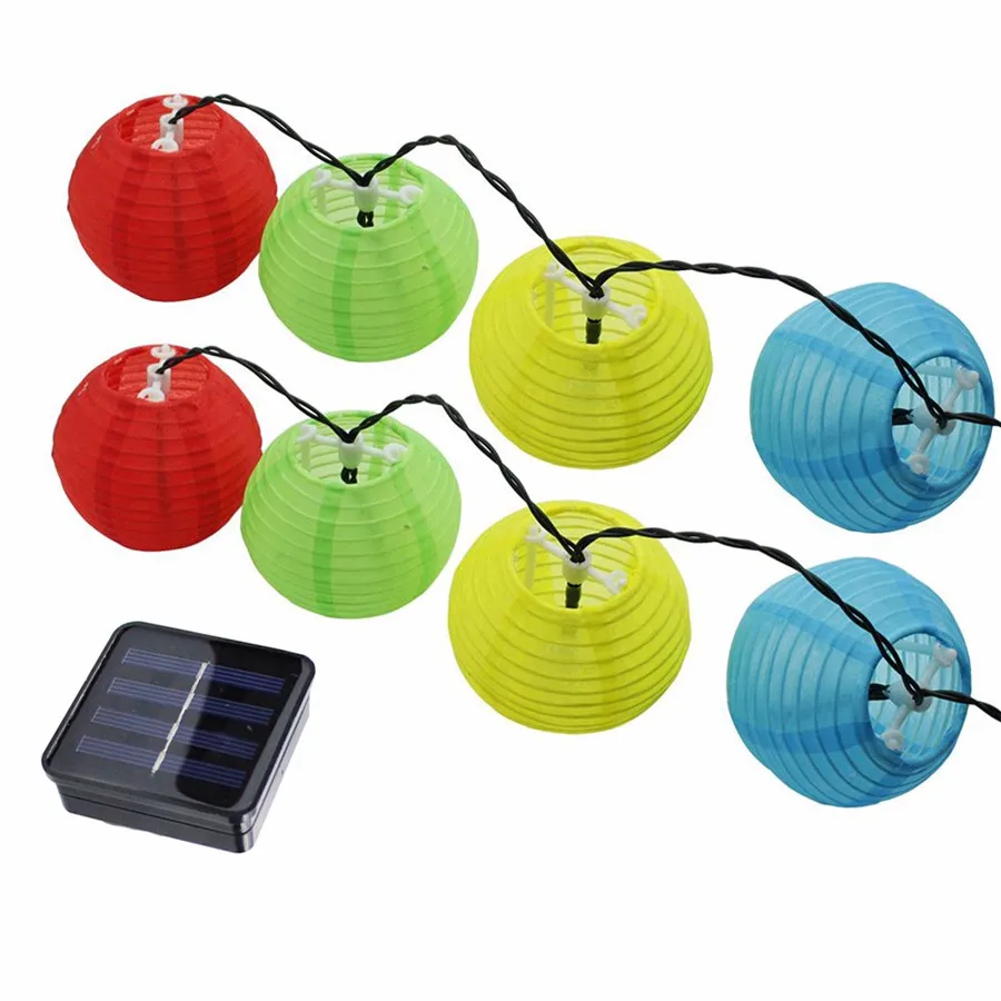 solar lighting system Waterproof 10/20/30pc Lantern Ball Solar String Light Globe Ball Christmas Party Fairy String Light Outdoor Patio Garden Garland solar wall lights outdoor