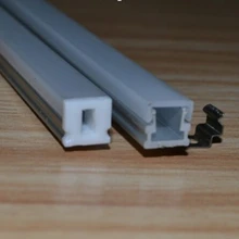 100 м/лот алюминиевый профиль с прозрачным или покрытие ПВХ молочного цвета, торцевые колпачки и крепежные зажимы для ширины до 5 мм светодиодные ленты