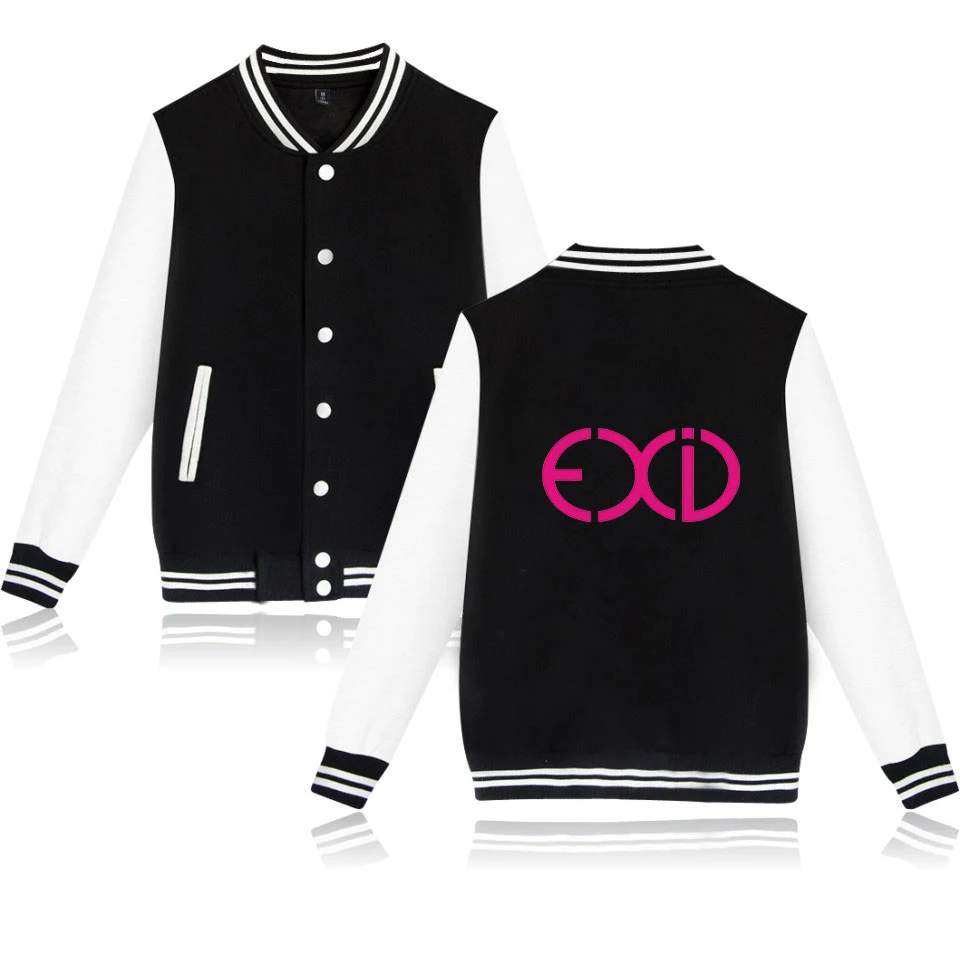 EXID комбинация хип хоп бейсбольная форма Vrouwen Koreapese Muscle FANS Harajuku Cool Stijl высокое