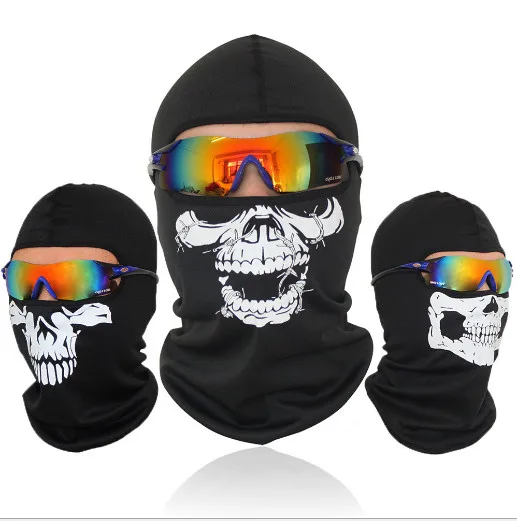 

Outdoor Sports Cycling Face Mask Skull Bandana Helmet Bike Neck Face Mask Thermal Scarf Halloween Headband Scarves For Outdoors