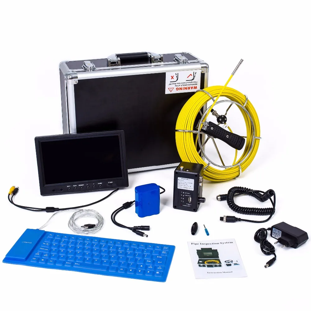 Шланг эндоскоп WP91 30 м с ЖК дисплеем 9 дюймов 6 5/17/23 мм|pipe inspection camera|inspection camerasewer pipe