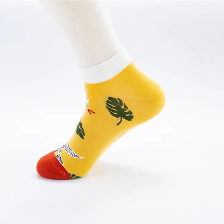 Летние модные счастливые мужские хлопковые носки лодка мужские носки интерес смешная оригинальность серии harajuku лодыжки носки животные фрукты