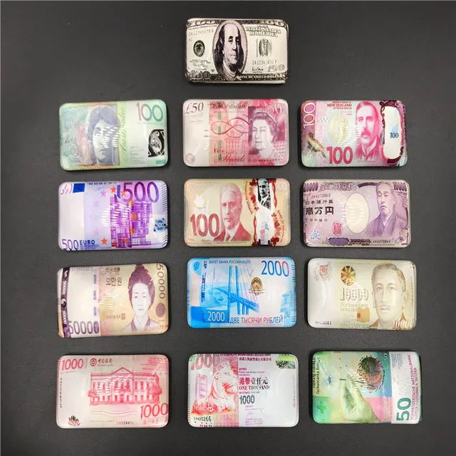 Crystal Fridge Magnets Souvenirs Simulation Currency Us Euro Macau Crystal Fridge Magnets Souvenirs Simulation Currency Us Euro Macau Hong Kong Swiss France Korea An Canada Russia Singapore