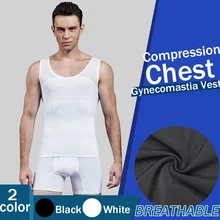 Мужской утягивающий жилет для тела, компрессионный жилет для лечения ГИНЕКОМАСТИИ, корсет для области живота и боков, облегающий топ на бретелях, боди