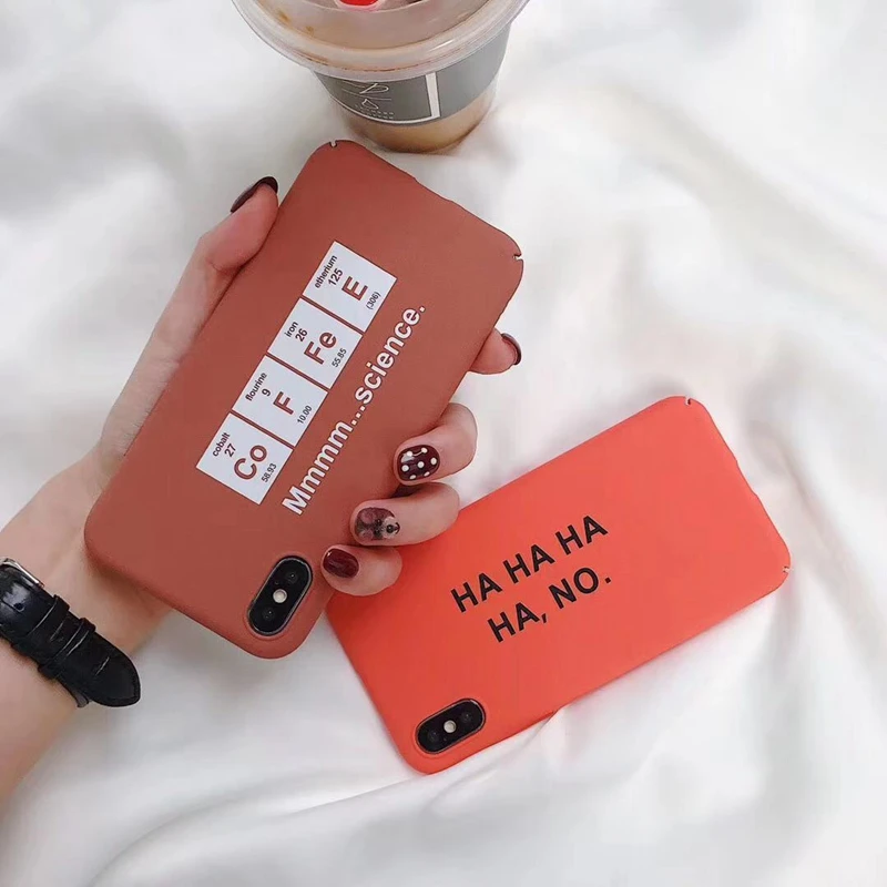 Матовый PC набор текста на телефоне чехол для iphone X 6 6s 7 8 plus Xs MAX защитный |