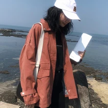 Женская куртка свободного покроя, Новые Карманы, стиль работы, верхняя одежда на пуговицах, осень