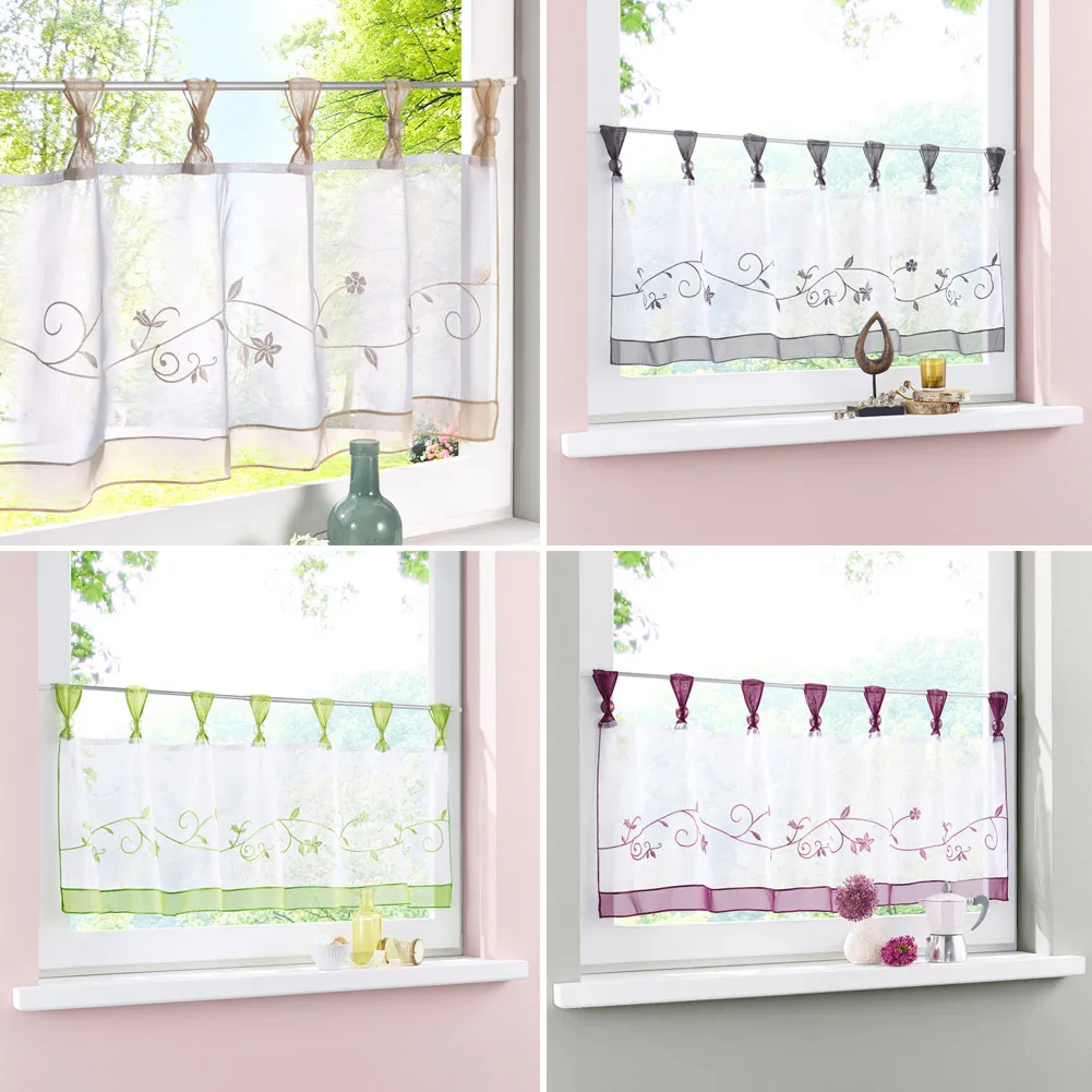 

1 Pcs Window Curtain Valance Short Design Decoration For Kitchen Home Cafe Room For Drop Ship
