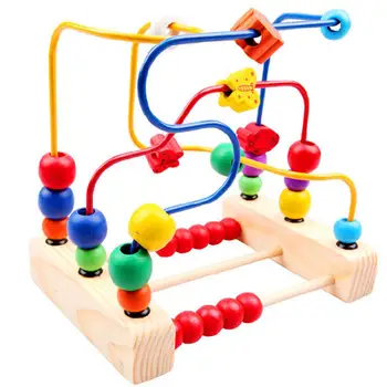 

Children Wooden String Beads Toy Building Blocks Educational Intellectual Development Toy Learning Educational Counting Toys
