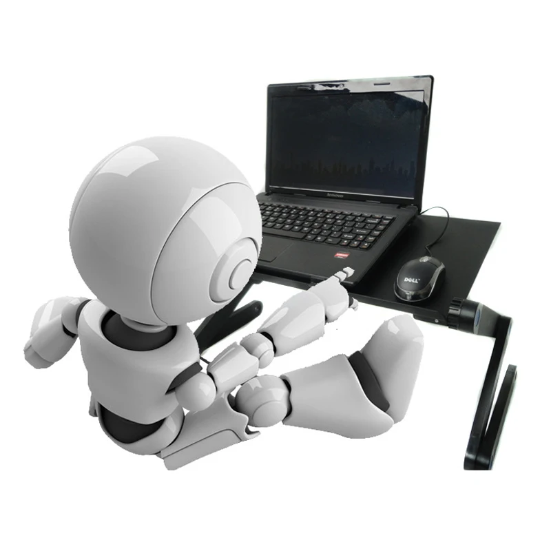 Laptop Desk Portable Adjustable Aluminum Ergonomic TV Bed Laptop Tray PC Table Stand Notebook Table Desk Stand With Mouse Pad