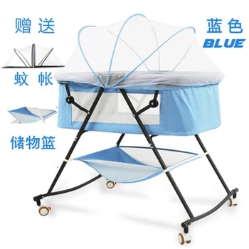

Crib Newborn Collapsible Cradle Bed Simple Portable Multifunction Small BB Bed Baby Sleeping Shaker