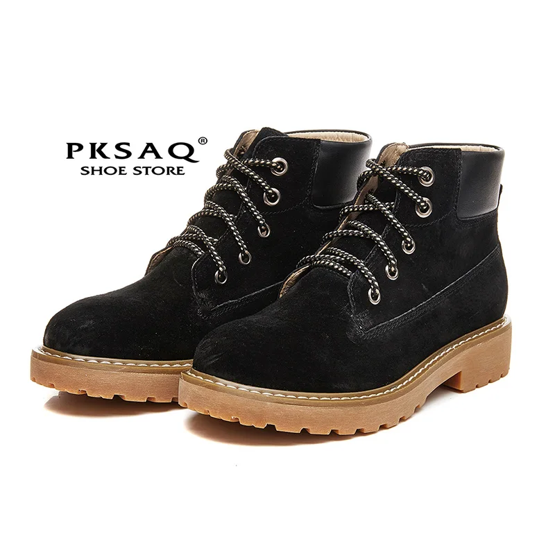 

Europe style Winter Autumn Women boots Genuine leather Waterproof Ankle Boots Fashion Martin Boots Outdoor Working Shoes