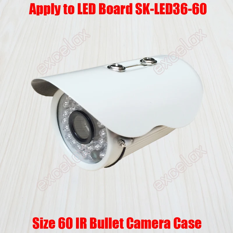 Водонепроницаемый ИК Пуля корпус для камеры размер 60 трубка чехол камеры видеонаблюдения алюминиевый сплав IP66 открытый корпус для 36 шт. ИК светодиодный щит