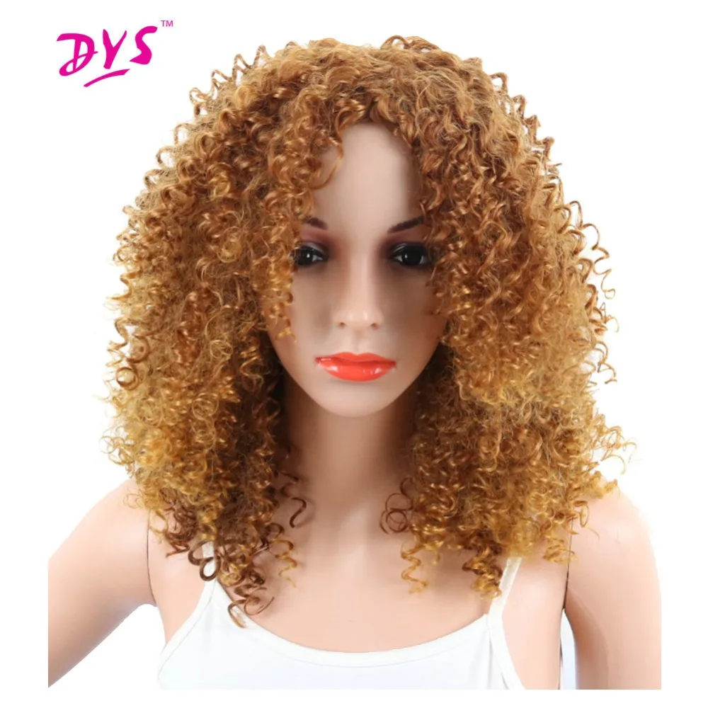 Deyngs Short Blonde Synthetic Women's Wigs Pixie Cut Afro 