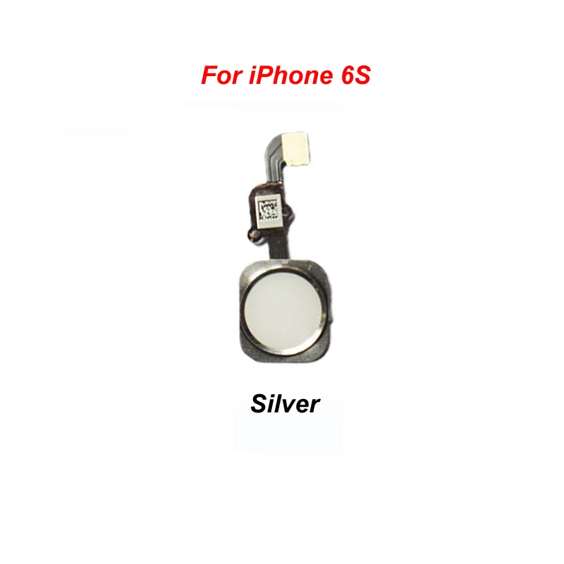 YKaiserin для iPhone 5S, 6, 6 S, 6 Plus, 6 S Plus, кнопка «домой», датчик отпечатков пальцев, сенсорный ID, гибкий кабель, лента, запасные части, кнопка, ключ - Цвет: For iPhone 6S silver