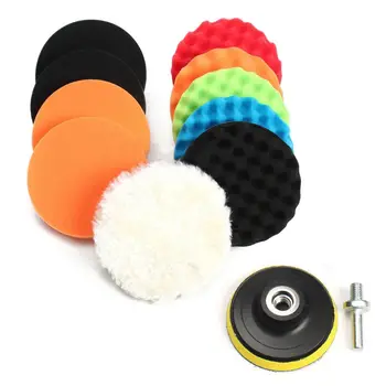 

11 Pcs 5" 6" Waffle Buffer Polishing Pad Set For Car Polisher xmas