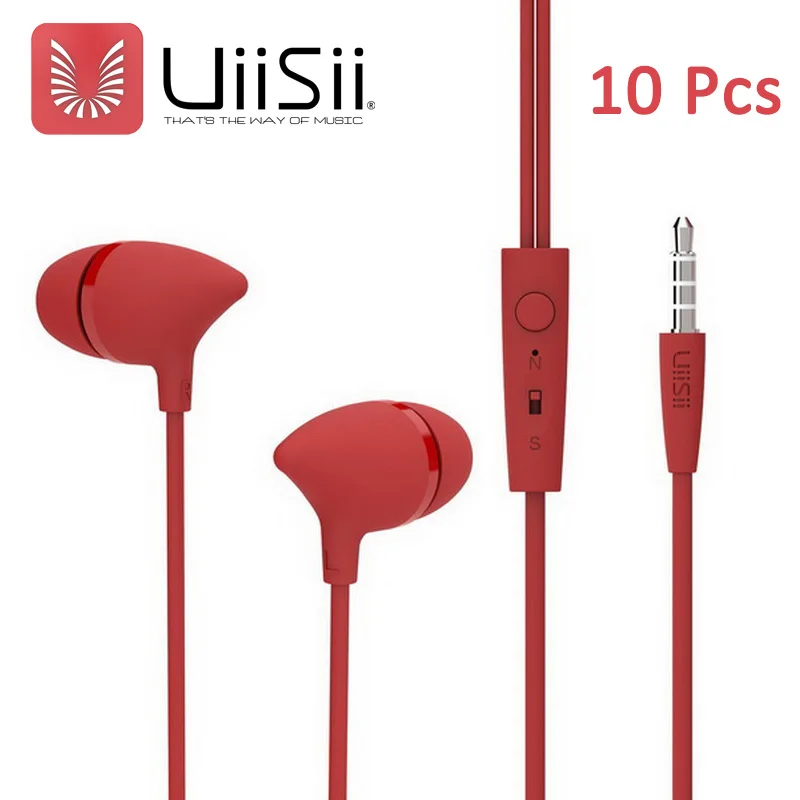 10 шт. UiiSii C100 Goblin наушники в ухо с тяжелыми басами HIFI стерео гарнитура микрофоном 3 5