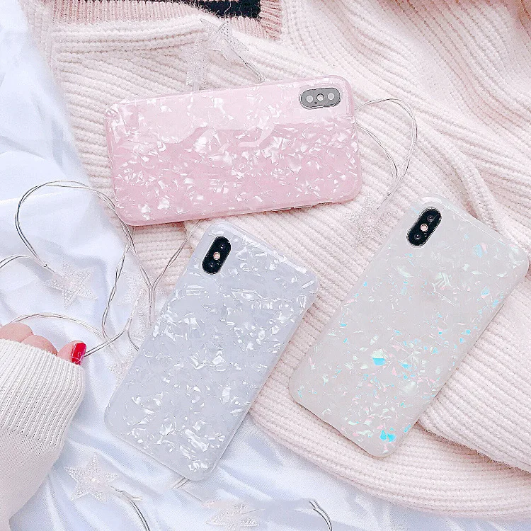

Glitter Phone Case For huawei P20 P20 pro P30 P30 pro nova3 nova4 marble Dream Shell Pattern Soft TPU silicone cases Cover coque