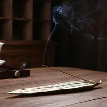 Креативный держатель для ладана в форме листа винтажная керамическая курильница «Будда» Porte Encens Ароматические аромапалочки водопад ценсер Декор дзен