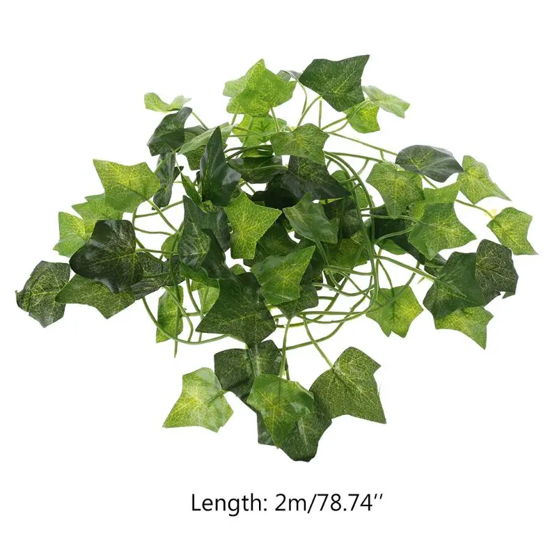 

Artificial Vine Reptile Lizards Terrarium Decoration Chameleons Climb Rest Plants Leaves halloween or christmas gift
