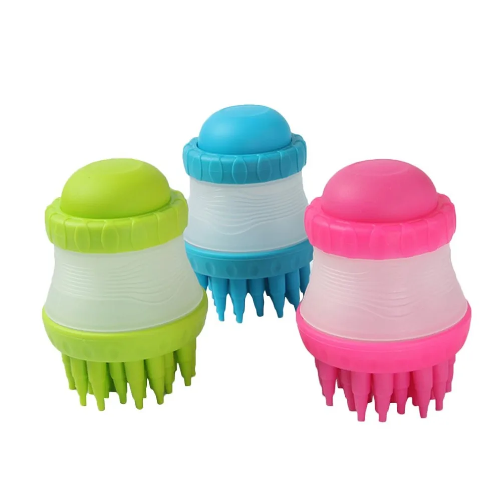 Multifunction Silicone Dog Washing Brush Pet Scrub Buster Soft Silicone