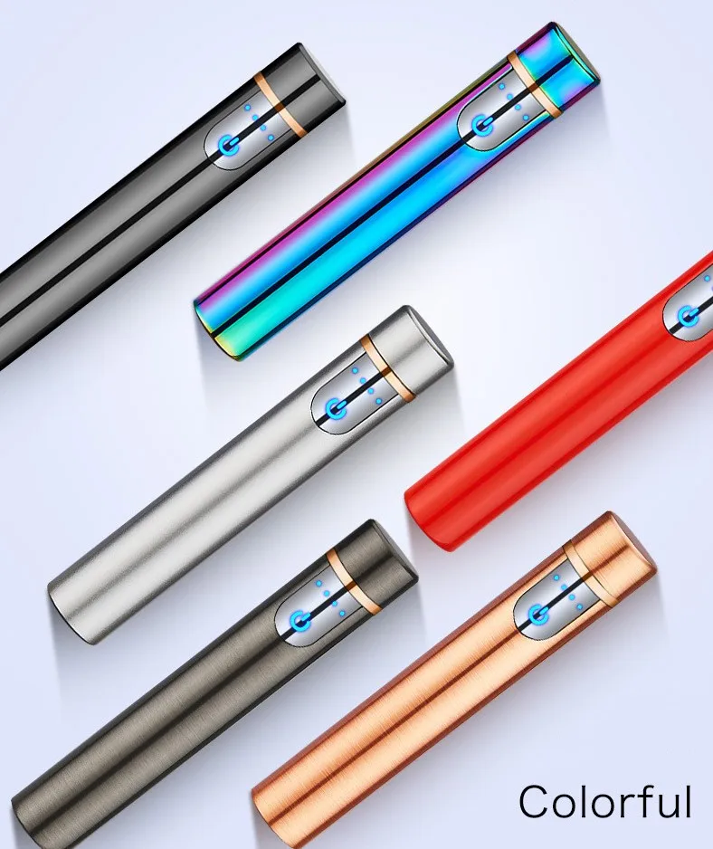 Металлическая зажигалка с USB зарядкой креативная электрическая ветрозащитные