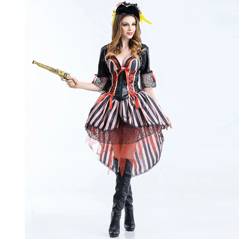 Αγορά Κοστούμια &amp; αξεσουάρ | New Design Pirate Costume Women Adult  Halloween Carnival Costumes Fantasia Fancy Dress Caribbean Pirates Costume  Cosplay Outfits
