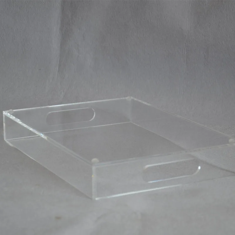 Acrylic Tray Tea And Coffee Table Tray Breakfast Tray Clear Acrylic Serving  Tray With Handles Home