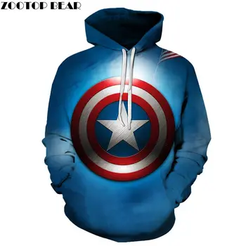 

3D Print Hoodie Mens Pullover Sweatshirt Men's Long Sleeve Sweatshirt Men Sweatshirt Marvel Casual Hoodies Men ZOOTOP BEAR