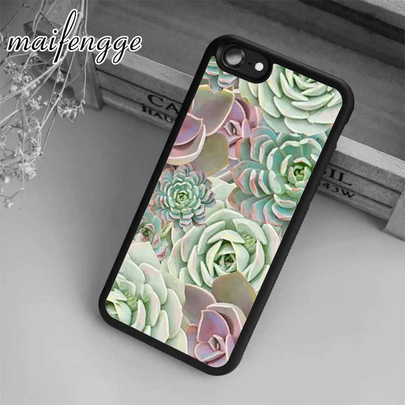 Maifengge кактус суккулент чехол для iPhone 5 6 6s 7 8 plus X XR XS max 11 12 Pro Samsung Galaxy S7edge S8 S9 S10 |