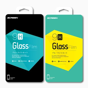 

100 pcs Wholesale Custom LOGO Retail Kraft Paper Packaging Box For Tempered Glass Screen Protector For HTC Samsung