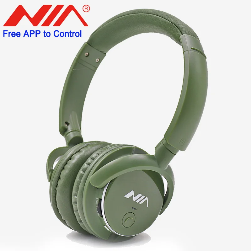 Беспроводные наушники вкладыши NIA Q1 Bluetooth управление через приложение Micro SD/TF