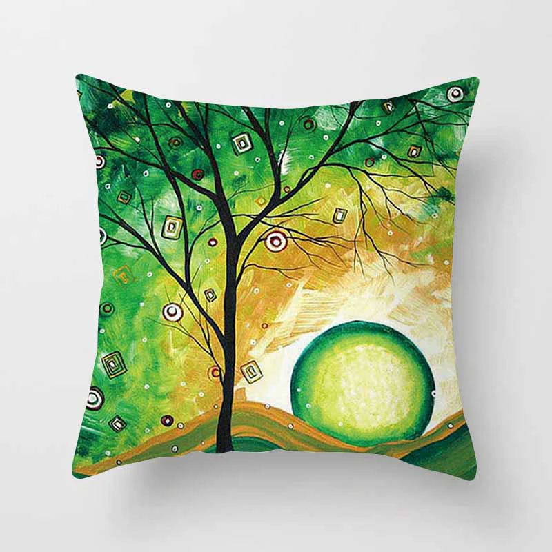 Красивый модный чехол для подушки с изображением деревьев, цвет воды, Креативные фотографии, квадратная наволочка для подушки, размер 45*45 см - Цвет: 21
