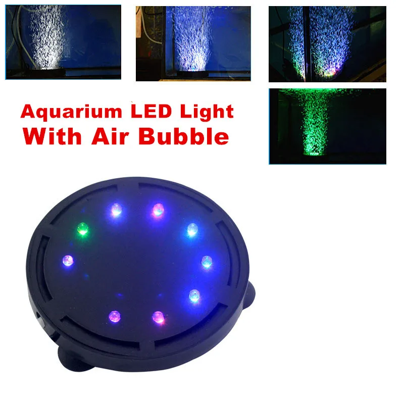 

New Corlorful Submersible Aquarium LED Lighting Decorative Fish Tank Lights Aquarium Air Bubble Water Lamp Used With Air Pump