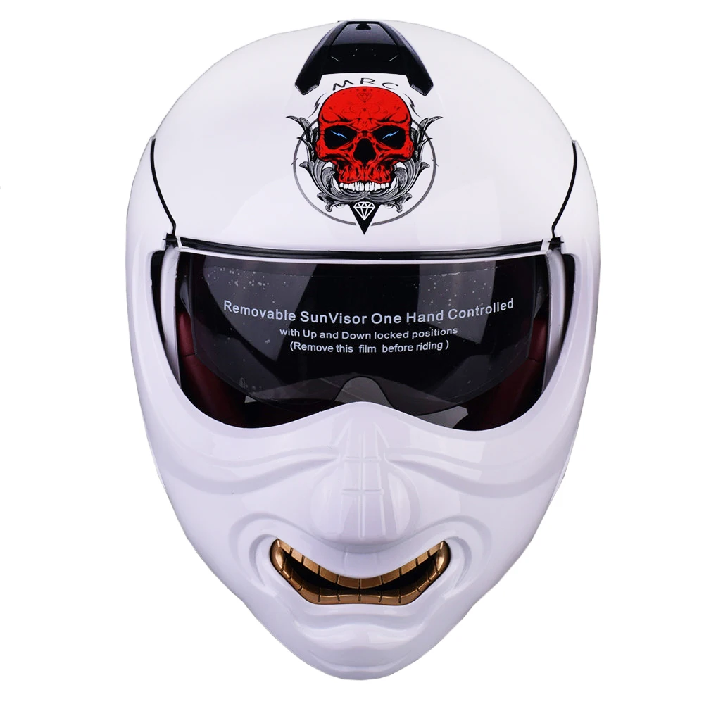 

Skull Motorcycle Helmet Modular Flip Up Helmet Motorcycles Chopper Retro Predator Vintage Cruiser Art Monster Ghost Helmets