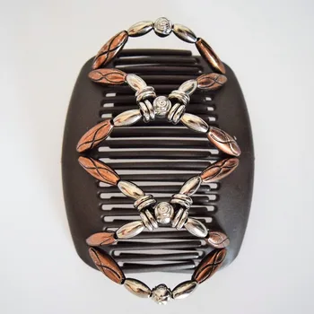 

20 pcs/lot royal pattern brown clasical beads rose flower comb work lady hair accessory Easy to Use