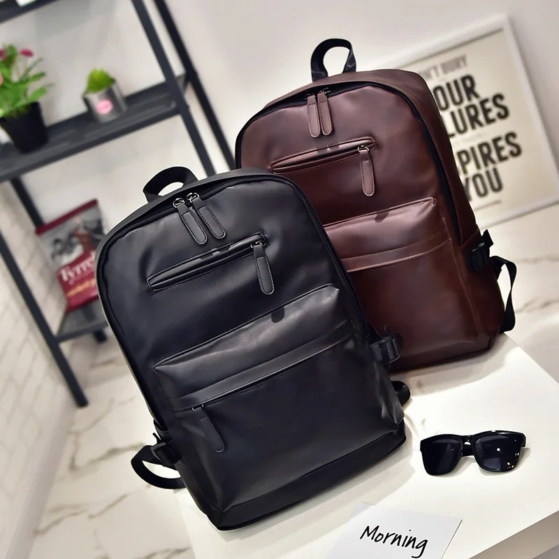 Милый снежный модный студенческий кожаный рюкзак большой емкости для