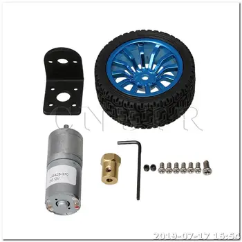 

CNBTR DC12V 46rpm Electric Gearbox Motor Speed Reduction with RC Car Wheel Kit