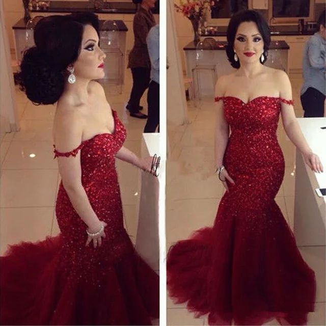 Blood Red Evening Dresses