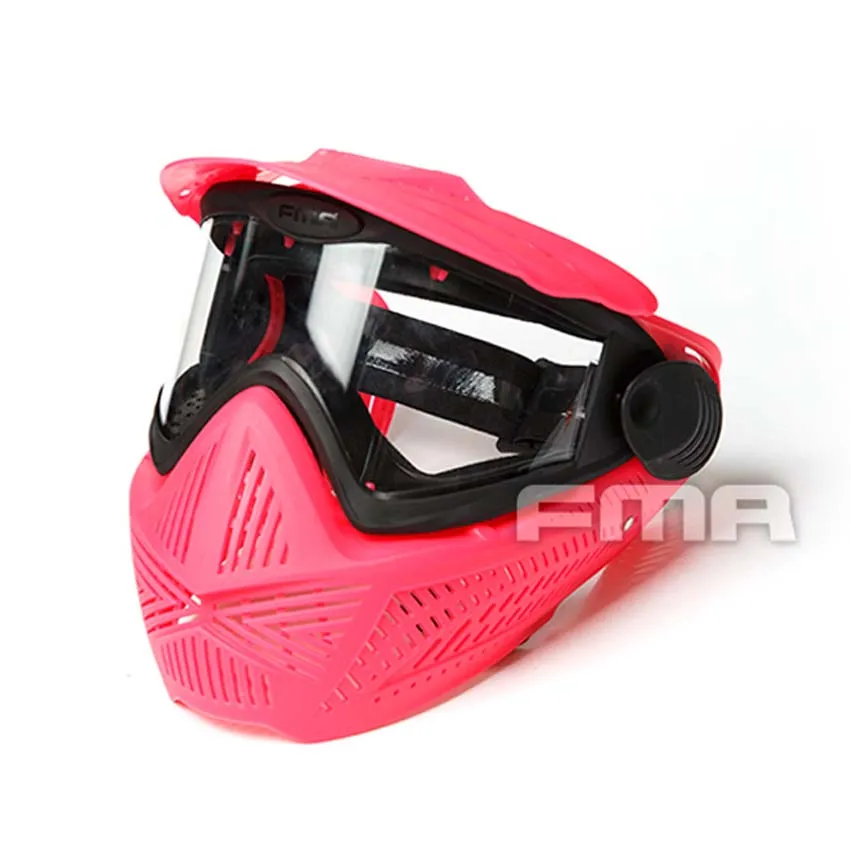Fma Новый Открытый Пейнтбол Airsoft F2 Полный Уход за кожей лица маска с одной Слои укрепить PC объектив fm-f0026
