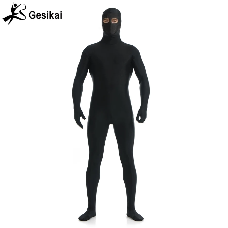 Gesikai Adult Lycra Open Eyes Full Body Zentai Suit Custome For Halloween Men Second Skin Tight Suits Spandex Bodysuit Cosplay Costumes -Zentai shop online