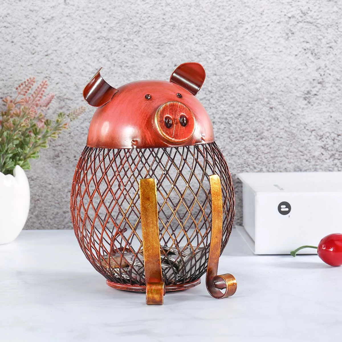 

Piggy Bank Children Toy Bank Iron Coin Holder Boy Girls Coin Money Cash Saving Box for Decoration or Gift