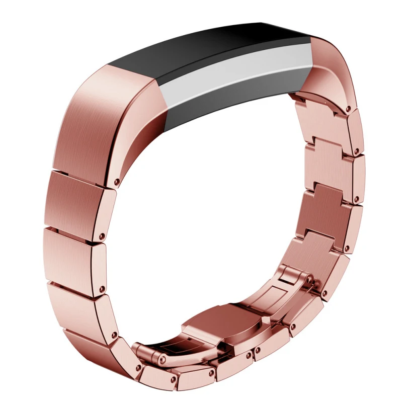 

Excellent Quality Stainless Steel WatchBands Gold &Gold Rose Wrist Watches Strap For Fitbit Alta Smart Watch Reloj New Splendid