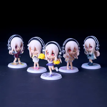 

Kawaii Anime Super Sonico Figurine Cute Sonico PVC Action Figure Collectible Model Kids Toys Doll Creative Gift 10cm 5 colors