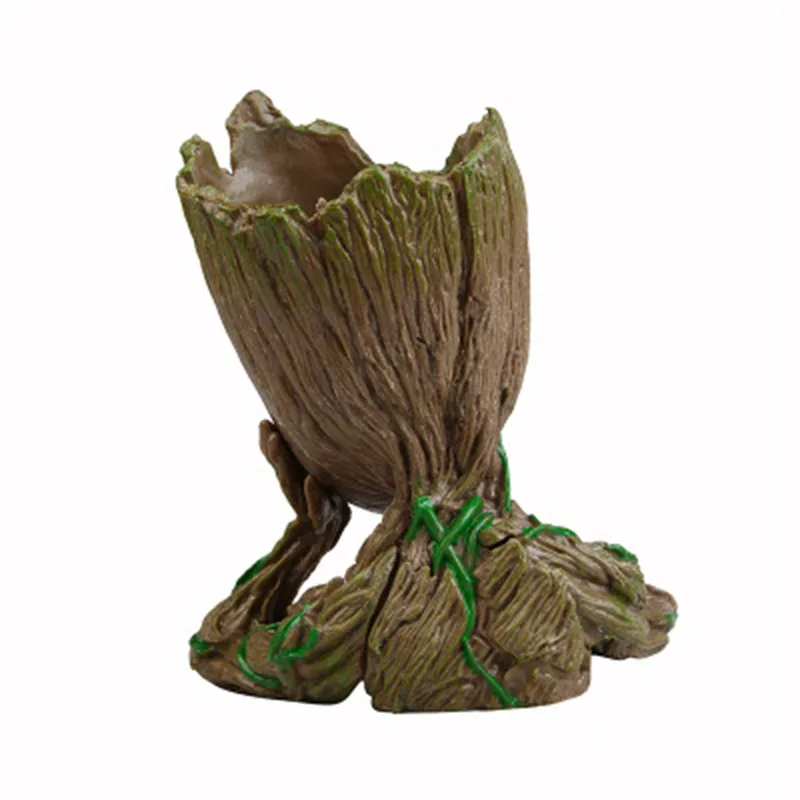 Cute groot decorative flower pot pot pen PVC pot character toy model hero creative guardian of the Galaxy Guard crafts statue Cute groot decorative flower pot pot pen PVC pot character toy model hero creative guardian of the Galaxy Guard crafts statue