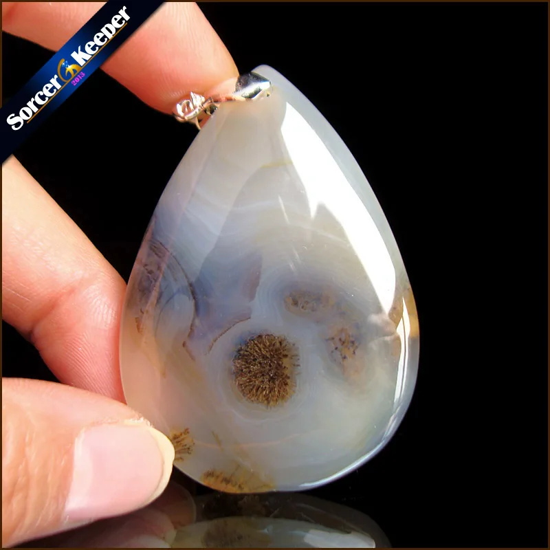 

SorcerKeeper Natural Slice Agates Charm Pendants Wholesale Lace Onyx Gem Stone Crystal Necklace Pendant for Jewelry Making RS688