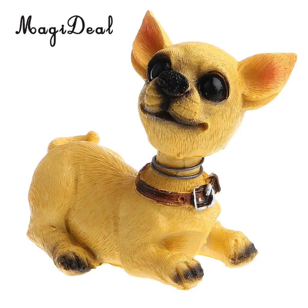 Cute Shaking Head Lucky Dog Puppy Pug Bobbing Heads Bobblehead Toy Aniaml Pet Figures Car Dashboard Auto Decoration